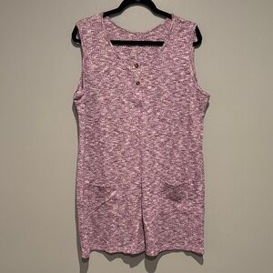 Purple Waffle Knit Romper